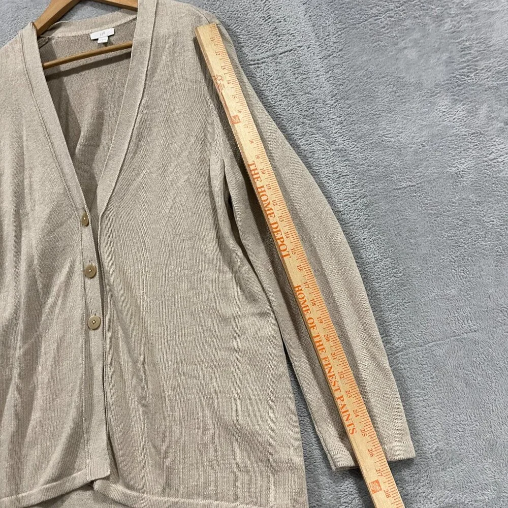 J Jill Cardgian Womens Large Wool‎ Button Front Sweater Academia Cottage